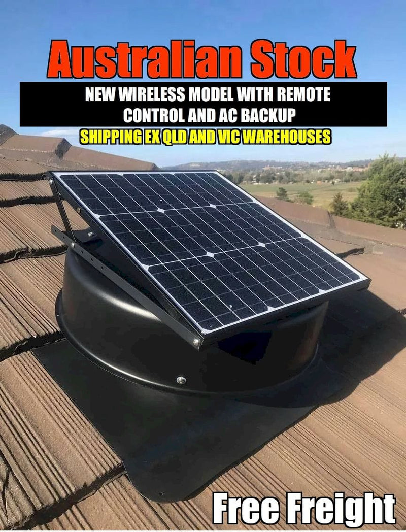 Solarking WIRELESS MODEL Roof Ventilation Fan with remote and AC backup FREE FREIGHT