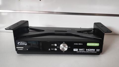 Custom made shelf bracket to suit the SatKing DVBS2-980CA Twin Tuner VAST Satellite TV Receiver